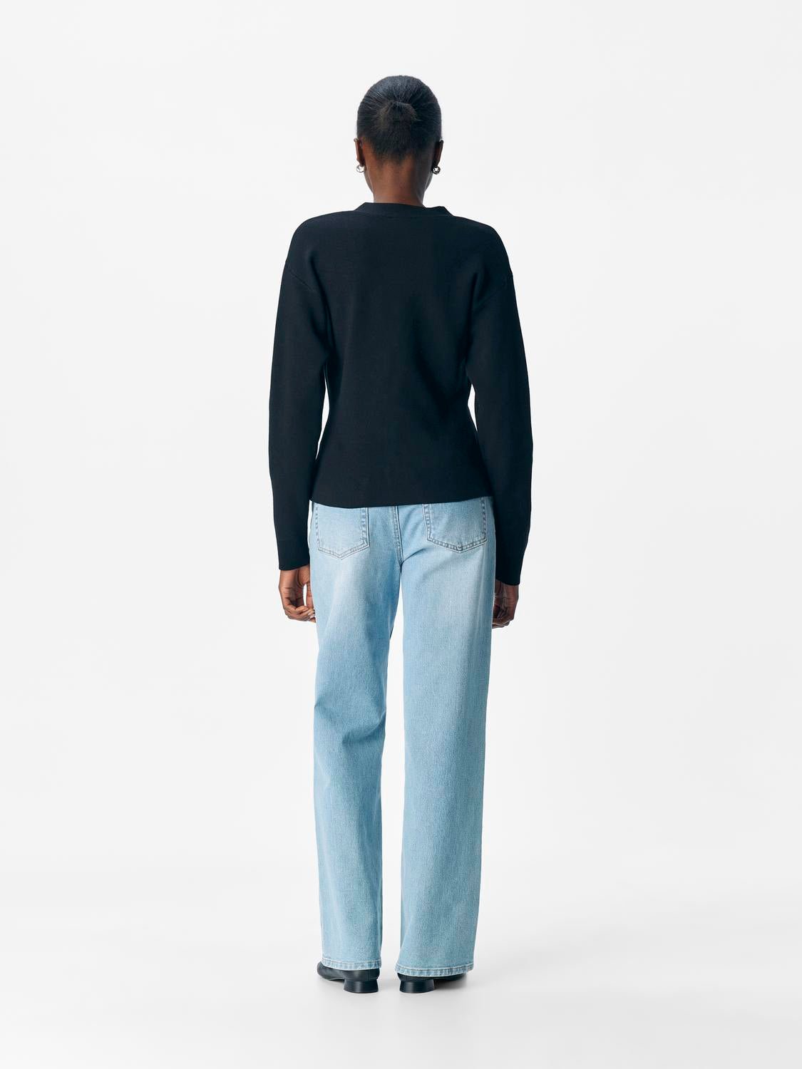 OBJREYNARD Knit Cardigan - Black - VERO MODA & VILA Bergvik